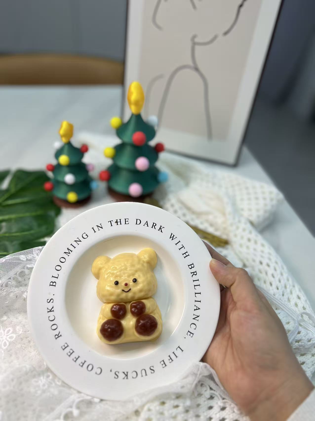 Butter Bear Toast Taba Squishy Toy